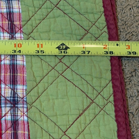 VTG Madras Patchwork Quilt Coverlet Custom Oversized Twin 81 X 76 Cottage Plaid - Picture 10 of 11